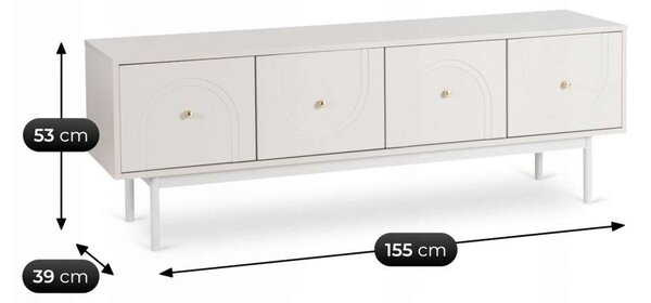 TV stolík Pensen, krémová