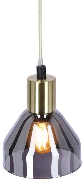 Čierno-zlatý závesný luster Gregory pre žiarovku E14 – LED lustre a svietidlá > Kolekcie svietidiel > Kolekcia svietidiel GREGORY