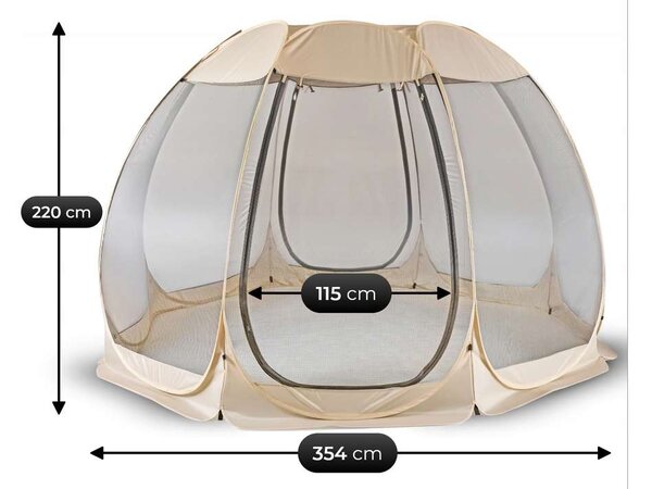 Záhradná moskytiéra Lornote 354 cm, béžová