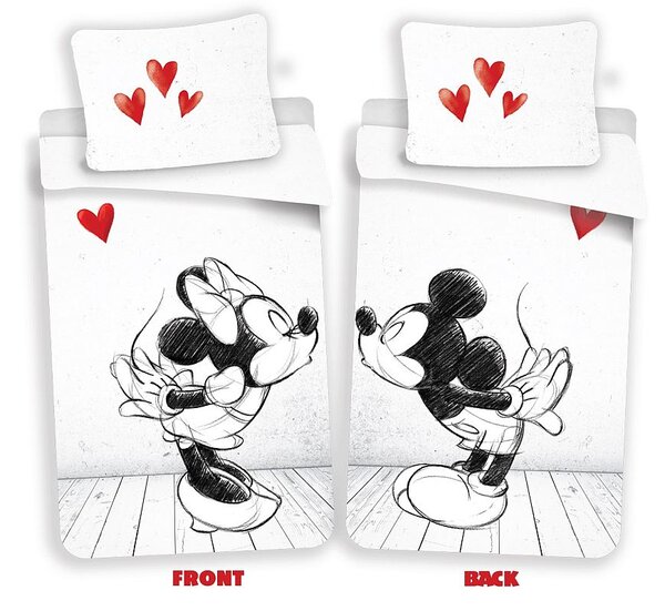 JERRY FABRICS Obliečky Mickey a Minnie láska 2 Bavlna 140/200, 70/90 cm