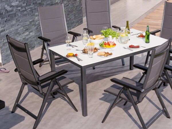 Polohovacie kreslo FUTOSA 68x62x110cm, hliník