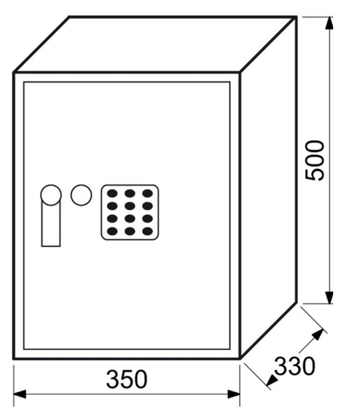 Nábytkový sejf RS 50 II, sivá