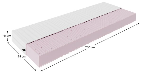 KONDELA Matrac rolovaný, penový, 14 cm, 95x200 cm, MAIR