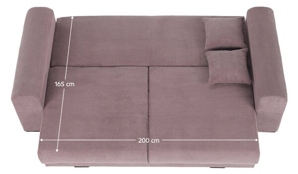 KONDELA Extra priestranná pohovka, fialová/staroružová/béžová, GILEN BIG SOFA