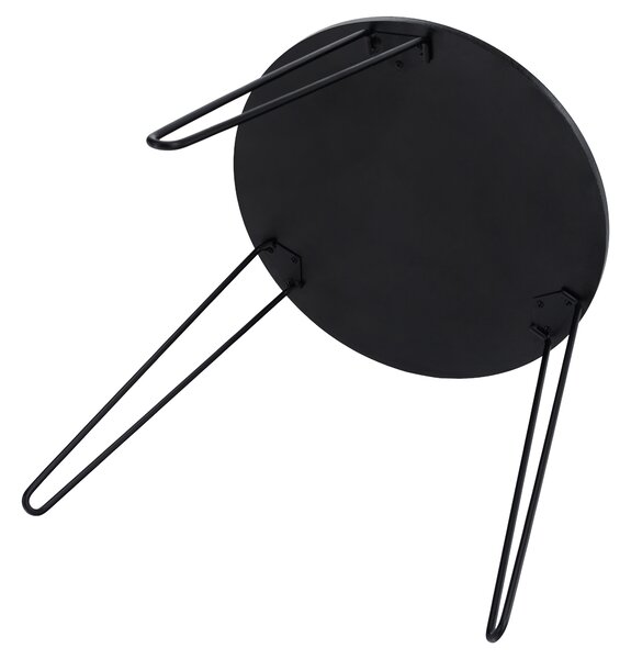 KONDELA Príručný stolík, čierny dub/čierna, RONIN