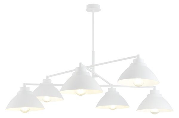 Emibig MAVERICK 6 | dizajnová závesná lampa Farba: Biela