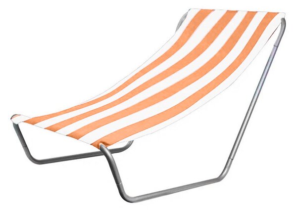 Skladacie plážové ležadlo SAND, oranžové pruhy