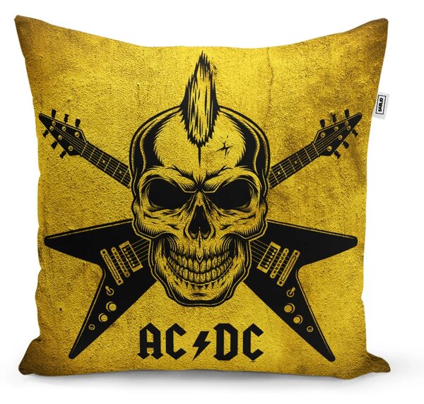 Sablio Vankúš ACDC Lebka - 40x40 cm