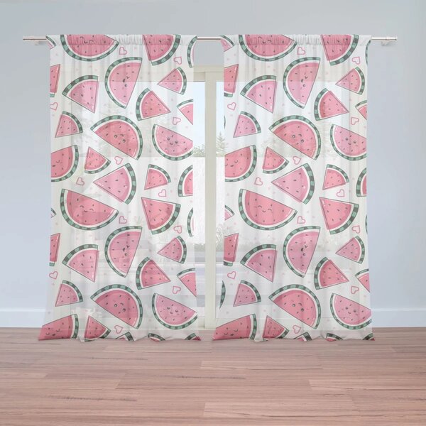 Sablio Záclony Vodný melón: 2ks 150x250cm
