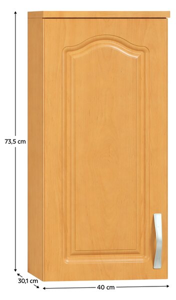 KONDELA Horná skrinka, jelša, ľavá, LORA MDF NEW KLASIK W40/735