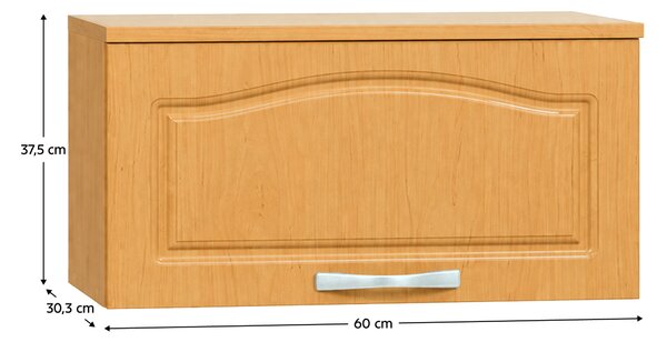 KONDELA Horná skrinka, jelša, LORA MDF NEW KLASIK W600K