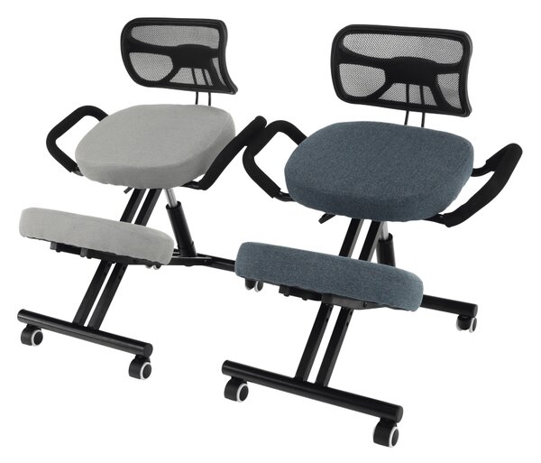 KONDELA Ergonomická kľakačka, sivohnedá Taupe/čierna, RUFUS