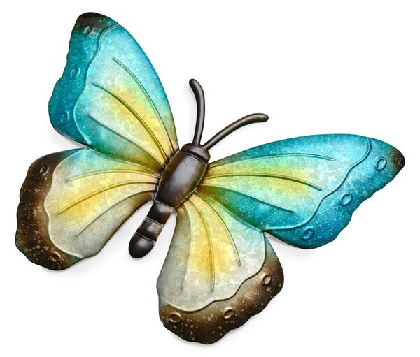 Nástenná kovová dekorácia motýľ BUTTERFLY 40 cm - viac farieb Farba: Fialová