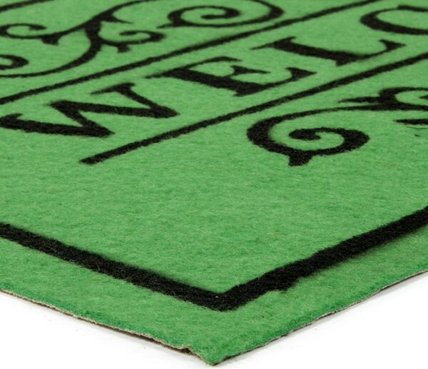 Textilná čistiaca rohož Welcome Deco 33 x 58 x 0,3 cm, zelená