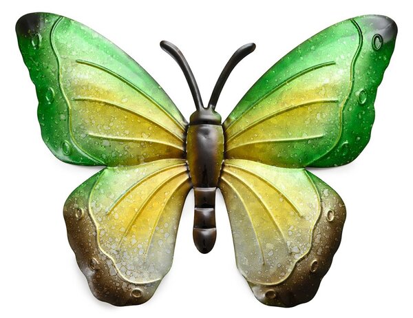 Nástenná kovová dekorácia motýľ BUTTERFLY 40 cm - viac farieb Farba: Fialová
