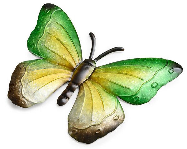 Nástenná kovová dekorácia motýľ BUTTERFLY 40 cm - viac farieb Farba: Fialová