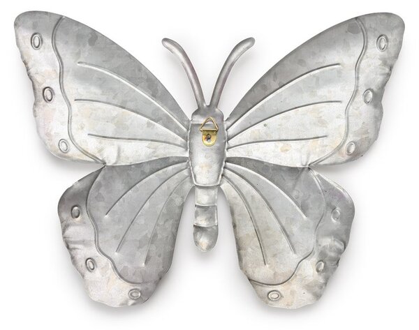 Nástenná kovová dekorácia motýľ BUTTERFLY 40 cm - viac farieb Farba: Fialová