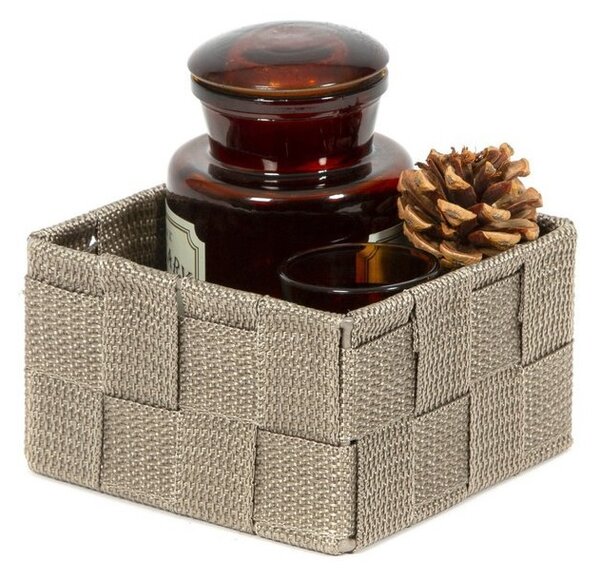 Úložný organizér Compactor TEX 12 x 12 x 7 cm, hnedá