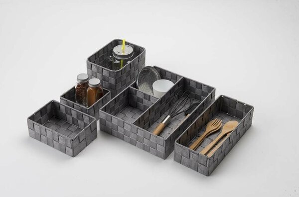 Úložný organizér Compactor TEX 12 x 12 x 7 cm, hnedá