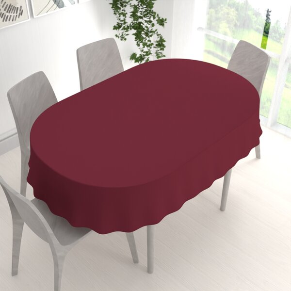 Biante Dekoračný oválny obrus Rongo RG-044 Tmavé bordó 100x140 cm