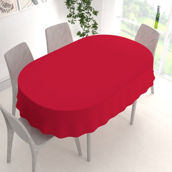 Biante Dekoračný oválny obrus Rongo RG-060 Červený 100x140 cm