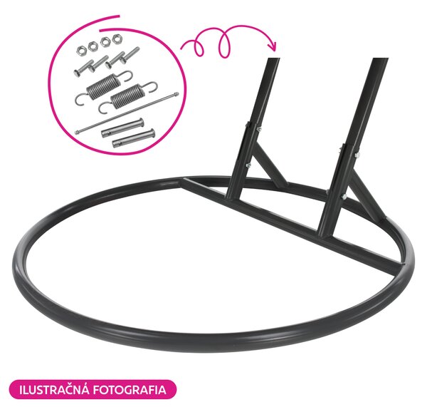 KONDELA Závesné dvojkreslo, sivá, DALVEA 2 NEW
