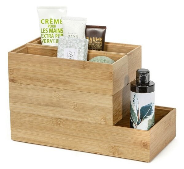 Organizér Compactor Bamboo Box, 22,5 x 15 x 6,5 cm, prírodné drevo