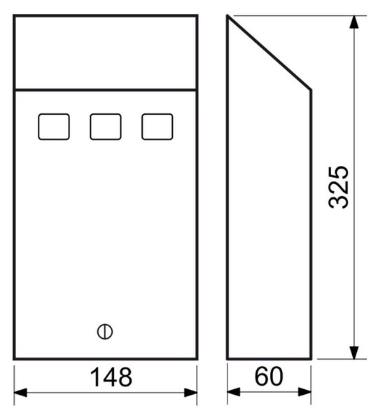 Závesný popolník RA.5010, čierna