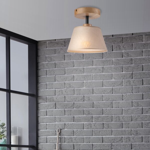 Brilagi - LED Prisadený luster ANTHONY 1xE14/60W/230V dub/béžová