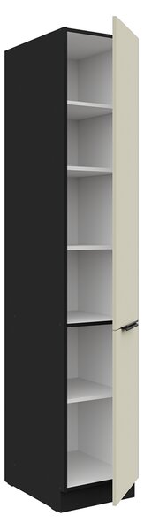 KONDELA Vysoká skrinka, kašmír/čierna, ARAKA 40 DK-210 2F
