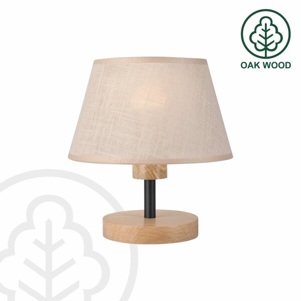 Brilagi - LED Stolná lampa ANTHONY 1xE14/40W/230V dub/béžová