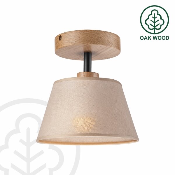 Brilagi - LED Prisadený luster ANTHONY 1xE14/60W/230V dub/béžová