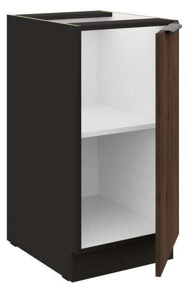 KONDELA Spodná skrinka, orech okapi/čierna, MENZO 40 D 1F BB