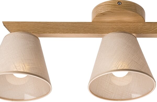 Brilagi - LED Prisadený luster ANTHONY 3xE14/40W/230V dub/béžová