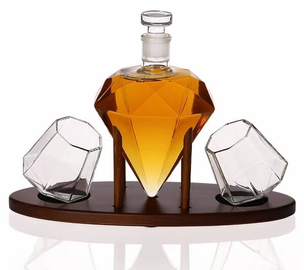 Darčeková sada na Whiskey poháre, decanter 850ML Diamond