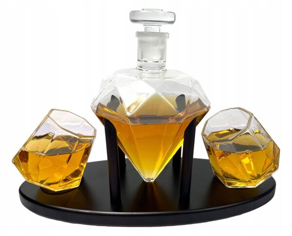 Darčeková sada na Whiskey poháre, decanter 850ML Diamond