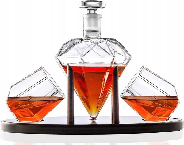 Darčeková sada na Whiskey poháre, decanter 850ML Diamond