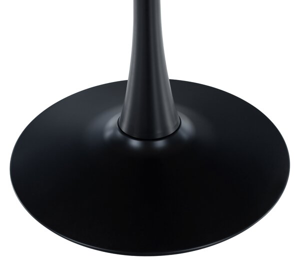 KONDELA Jedálenský stôl, dub/čierna, priemer 80 cm, REVENTON NEW