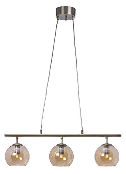 Cottex T2493AA - Závesný luster na lanku CAPELLA 3xE14/40W/230V dymová/hnedá