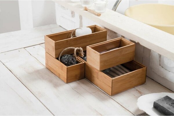 Organizér Compactor Bamboo Box, 30 x 15 x 6,35 cm, prírodné drevo
