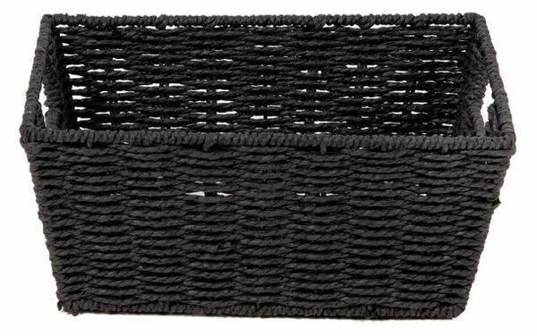 Pletený košík Compactor 31 x 24 x 14 cm, čierna
