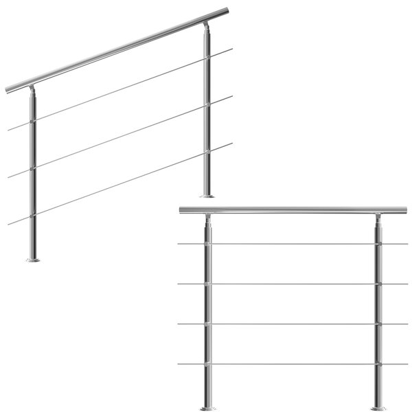 Schodiskové zábradlie 4 vzpery - 150cm
