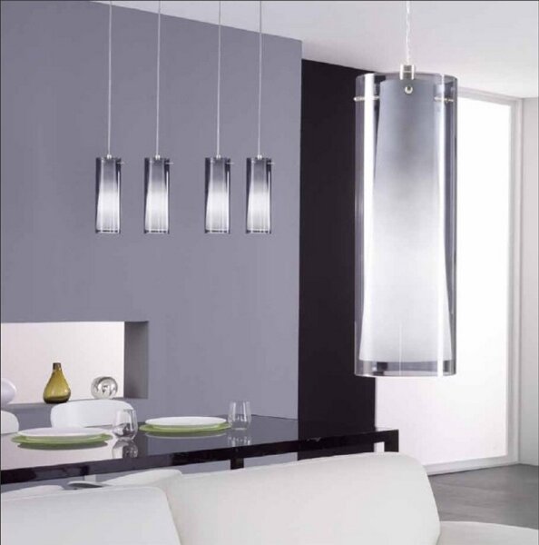 EGLO 90304 - Luster závesný PINTO NERO 1 x E27/60W dymová
