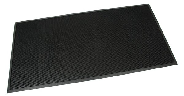 Gumová čistiaca rohož Rubber Brush 90 x 180 x 1,2 cm, čierna