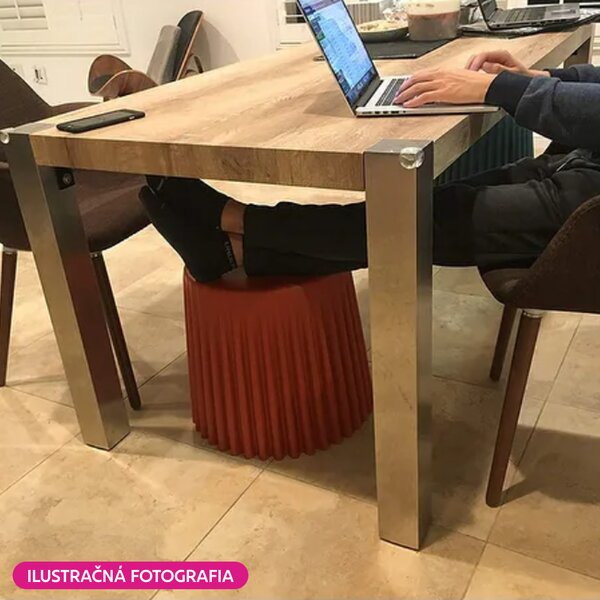 KONDELA Taburet, svetlosivá, plast, AKANIT