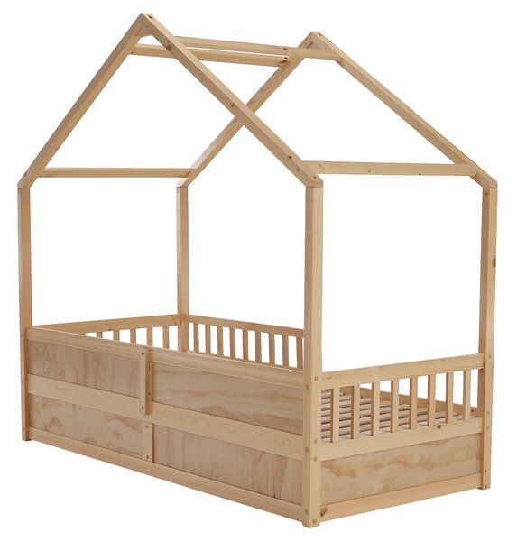 KONDELA Montessori posteľ, 90x200, prírodná, masív, BIANKA
