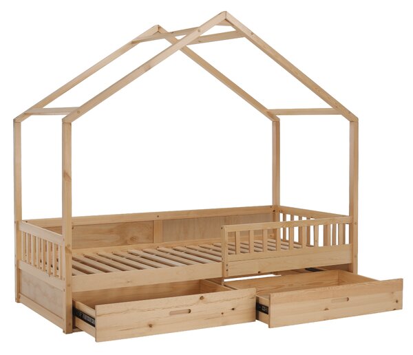 KONDELA Montessori posteľ, 90x200, prírodná, masív, BIANKA