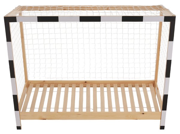KONDELA Montessori posteľ, prírodná/biela/čierna, 90x200, FUTAL