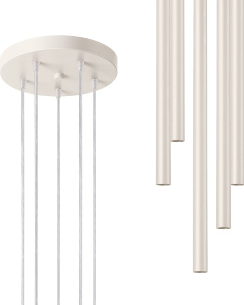 Sollux SL.1516 - Luster na lanku PASTELO 5xG9/8W/230V krémová