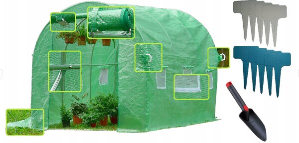 Záhradný fóliovník 2,5x5m BIELY + darček